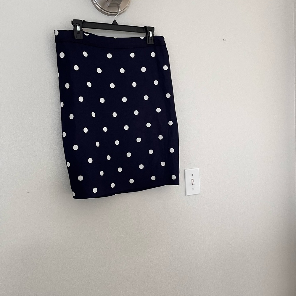 Banana Republic navy poker dot skirt new 12 chic